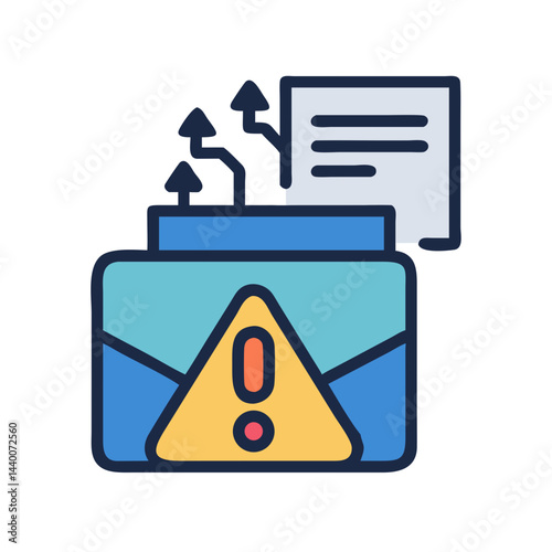 Email Alert Icon: Warning, Security Risk, Spam, Malware, and Phishing