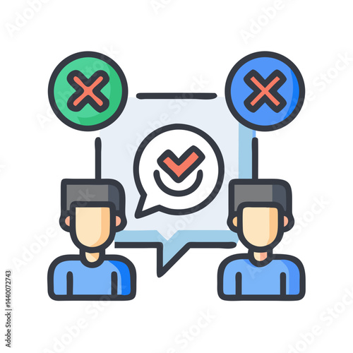 Feedback, Decisions, and Communication: Two People Giving Mixed Feedback, Negation and Approval