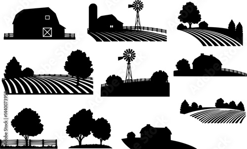 Rural Scene Fragments Sketch
