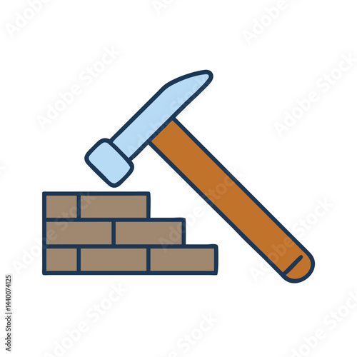  Dynamic Brick Hammer Icon