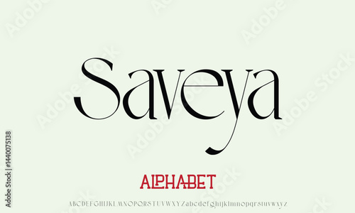 Luxury Saveya Personal Use alphabet letters font for logo