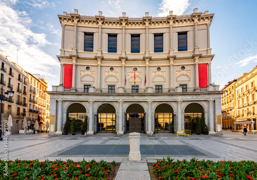 Royal theater (Teatro Real) on Eastern square (Plaza de Oriente) in Madrid, Spain photo