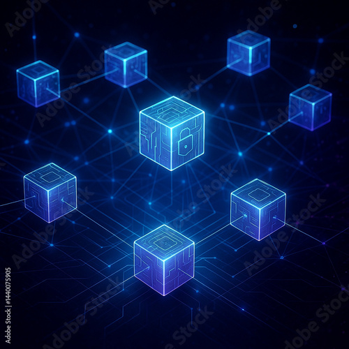 Futuristic Blockchain Network and Data Security Concept