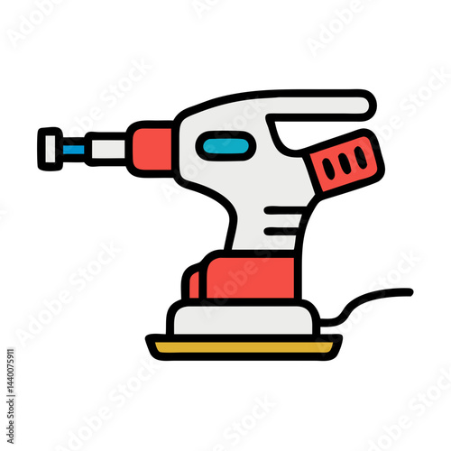  Flat Detail Sander Icon Design