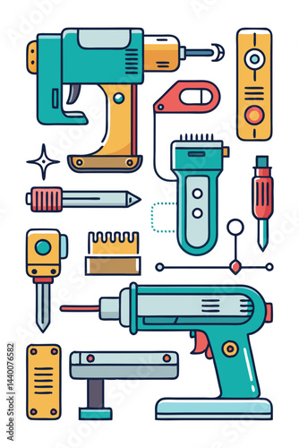  Creative Fastening Machinery Icon Overview