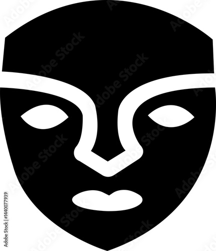 
Mask superhero carnival villain or burger vector icon set. Black masquerade costume eye mask silhouette hidden person face. Simple design incognito party masque shape template illustration. isolated 