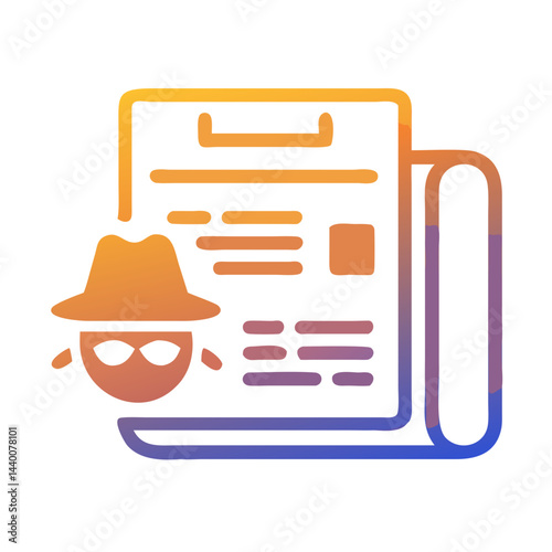 Data Breach and Security Risks: News, Hacker, Information Theft Gradient Illustration