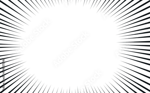 Concentrated Manga Effect Lines Background Material for Comic and Graphic Design. Vector Illustration.

