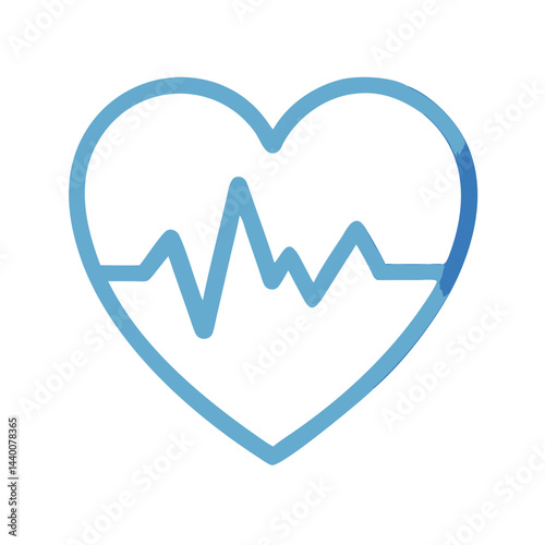Heartbeat Icon Vector on Black Background. Represents Health, Wellness, Medicine