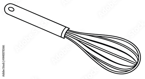 Whisk Kitchen Utensil Silhouette Vector Illustration