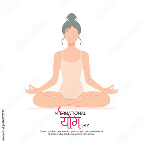 International yoga day social media template