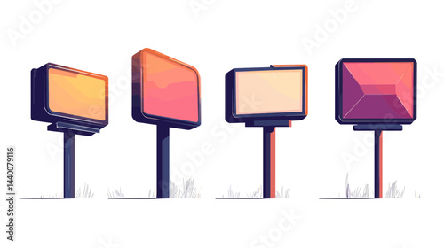 Pixel Art Billboards with Gradient Colors