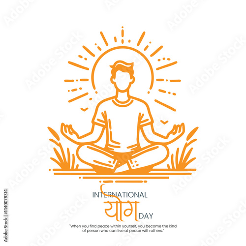 International yoga day social media template