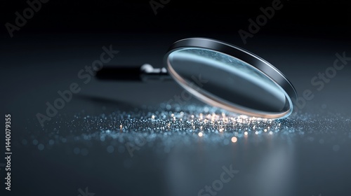 Isolated magnifier for infographics, UX design, or blogs.