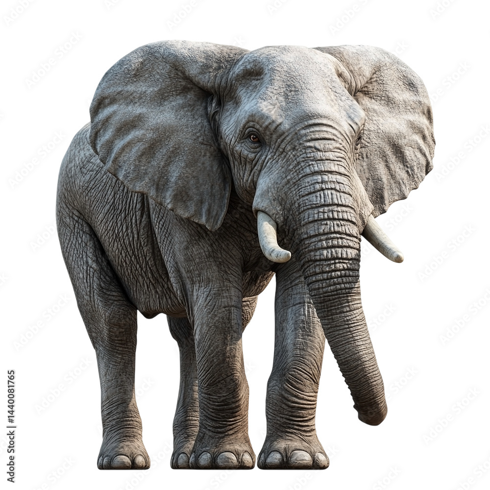 Fototapeta premium elephant isolated on white PNG isolated on transparent background