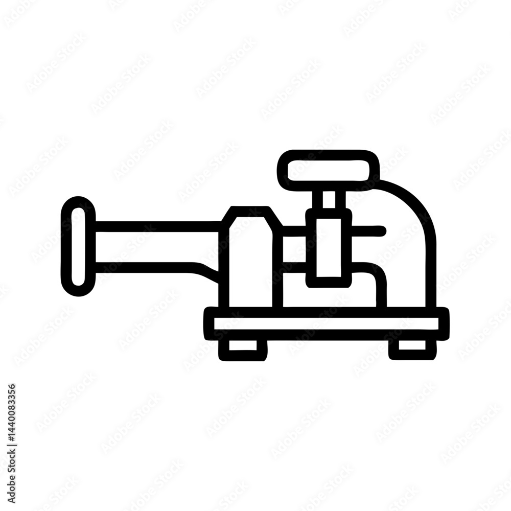 Modern Pipe Vise Tool Icon Modern Pipe Vise Tool Icon