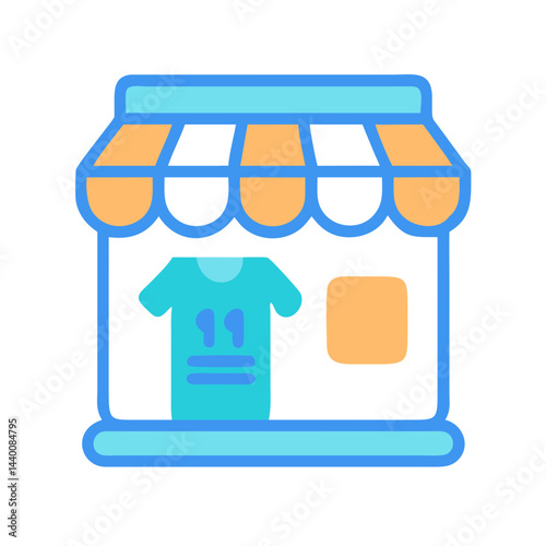 Clothing Storefront Icon Featuring a T-shirt with the Number Eleven