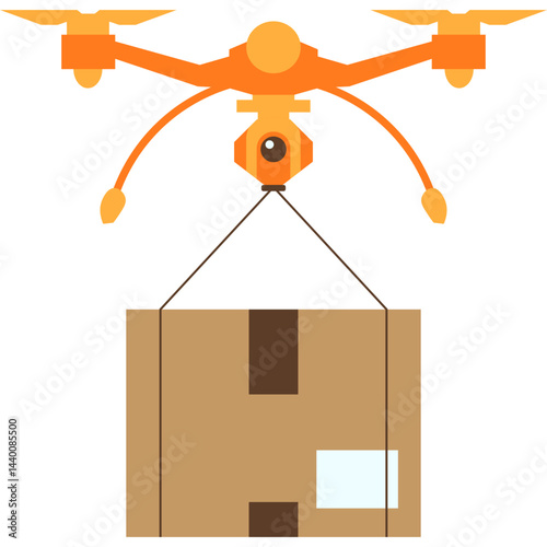 Drone Delivery Illustration