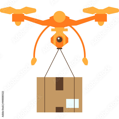 Drone Delivery Illustration