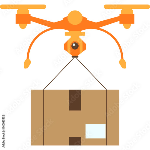 Drone Delivery Illustration
