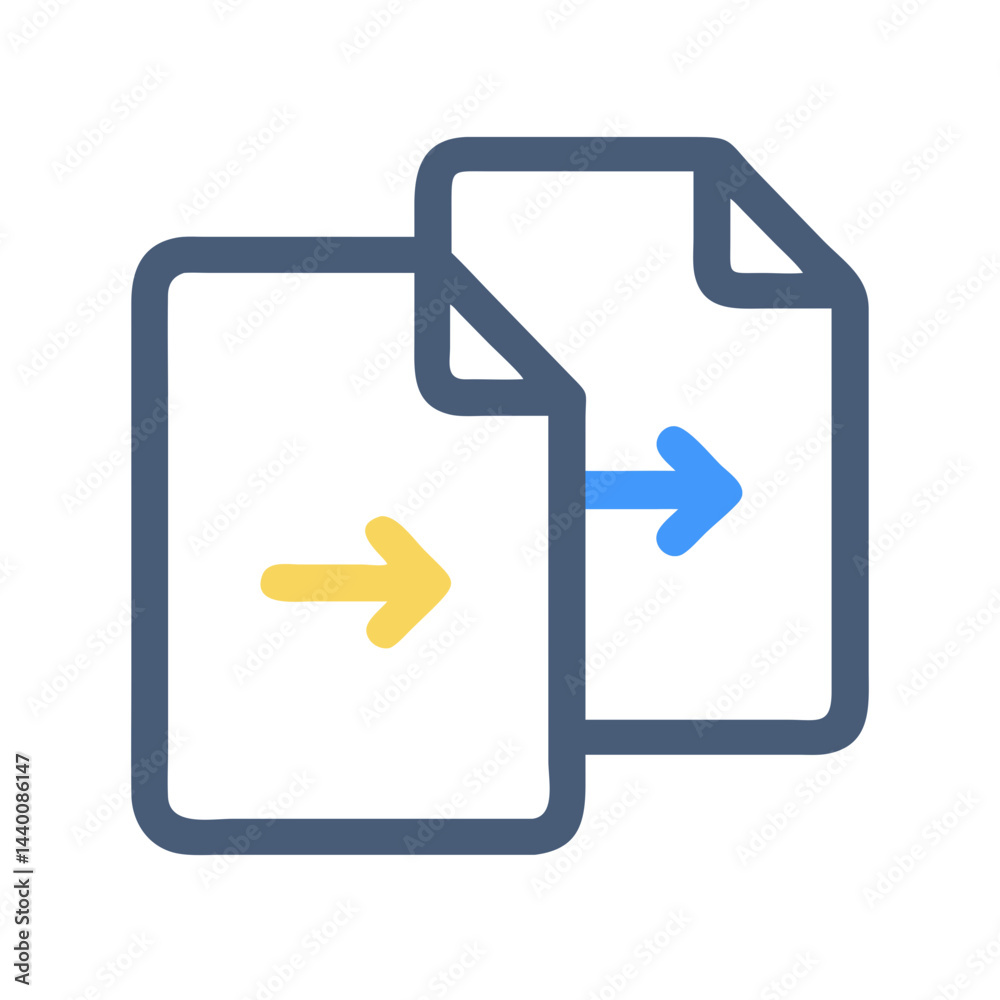 File Transfer Icon: Data Migration, Copying, and Sharing Design Concept File Transfer Icon: Data Migration, Copying, and Sharing Design Concept