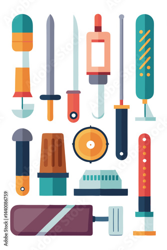  Comprehensive Sharpening Tools Icon Set