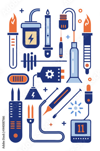  Dynamic Soldering Tools Icon Set