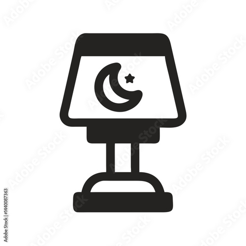 Nightstand Lamp with Moon and Star Icon for Bedroom Decor