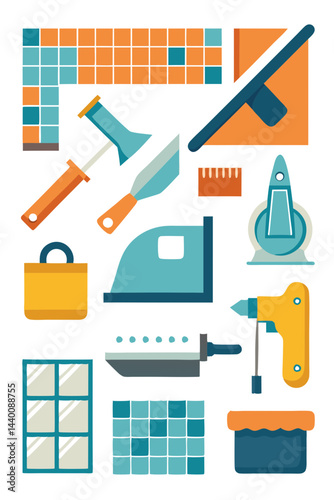  Dynamic Tiling Tools Icon Set