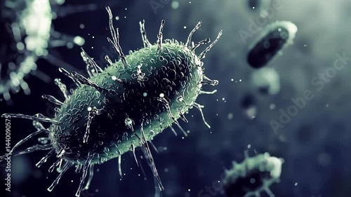 Explore the intricate world of microorganisms captured in stunning detail under powerful microscopy technology Generative AI