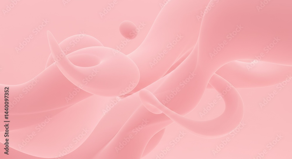 Obraz premium Abstract Pink Fluid Swirls: A Serene and Elegant Design Background