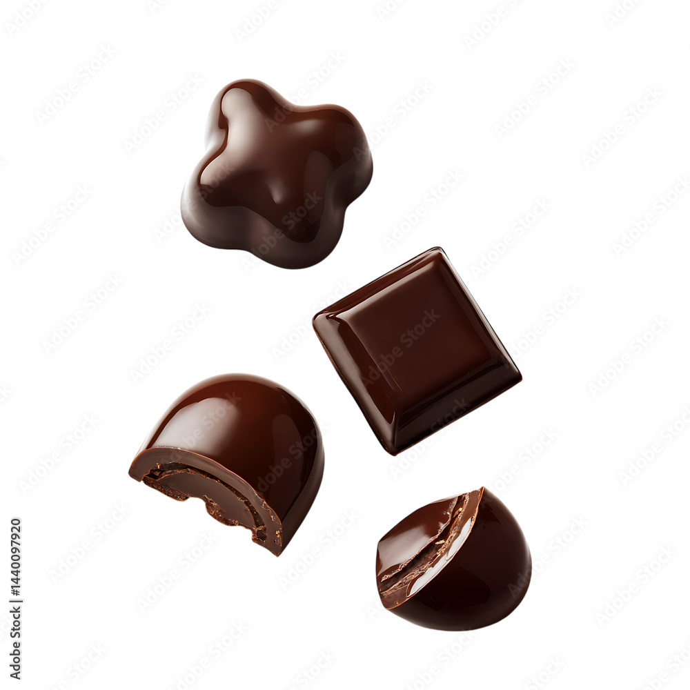 Martellato chocolate isolated on transparent background