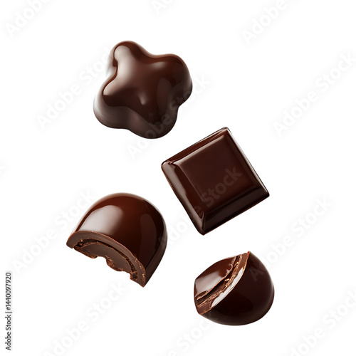 Obraz na płótnie Martellato chocolate isolated on transparent background w salonie