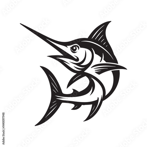 Swordfish mascot logo vector 