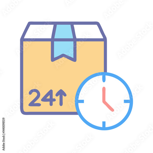 24-Hour Delivery Service: Fast Shipping and Timely Arrival, Package and Clock