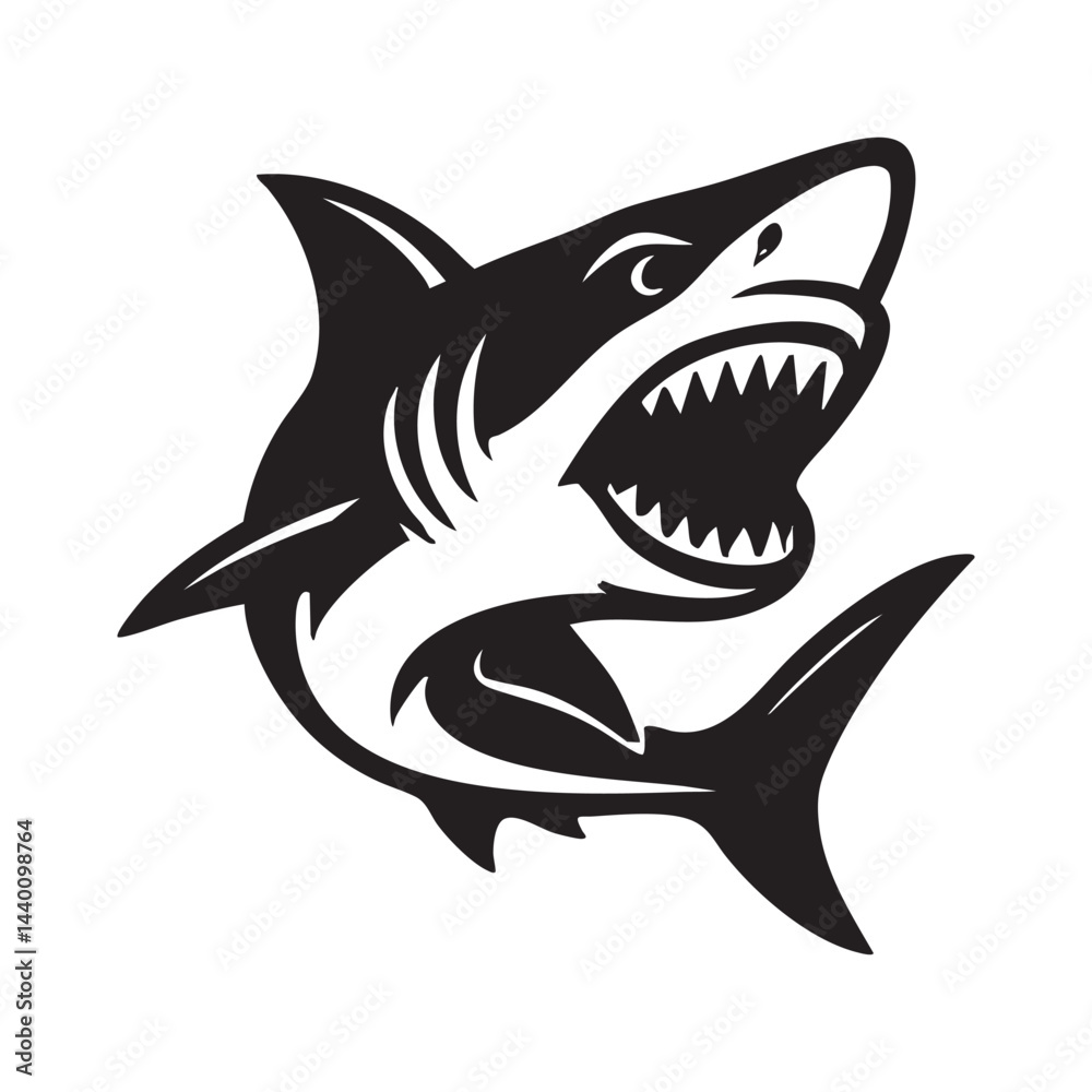 Fototapeta premium shark mascot logo vector 