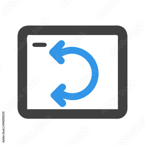 Undo Command on Screen: A Visual Icon of Reversal and Correction