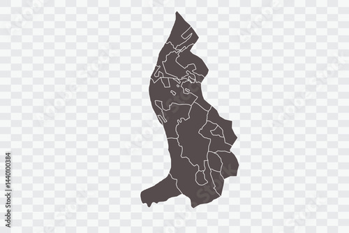 Liechtenstein Map Minimalist  High-Quality PNG  Ash Color on Transparent Background Perfect for presentations infographics educational materials and graphic design projects
