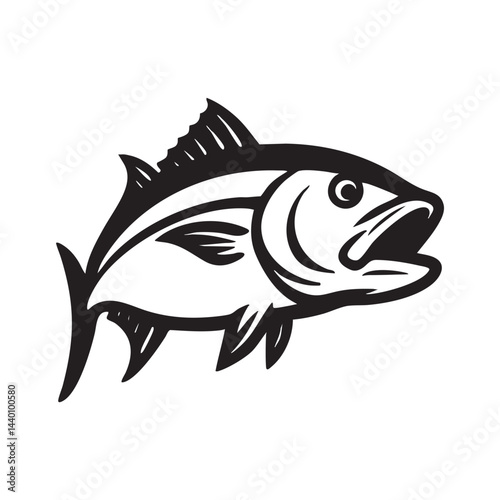 amberjack mascot logo vector 