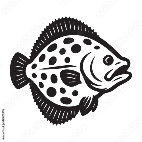 flounder mascot logo vector 