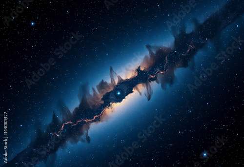 A breathtaking view of the galaxy reveals a stunning tapestry of stars and nebulae amidst the darkness of space.