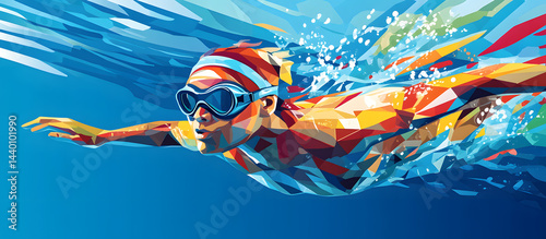 Athlete in the swimming pool
