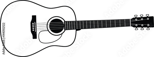 Simple Guitar Outline Vector