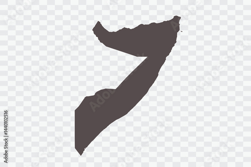 Somalia Map Minimalist  High-Quality PNG  Ash Color on Transparent Background Perfect for presentations infographics educational materials and graphic design projects