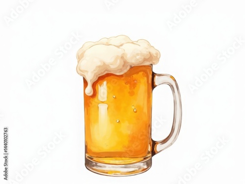 glass of beer isolated
