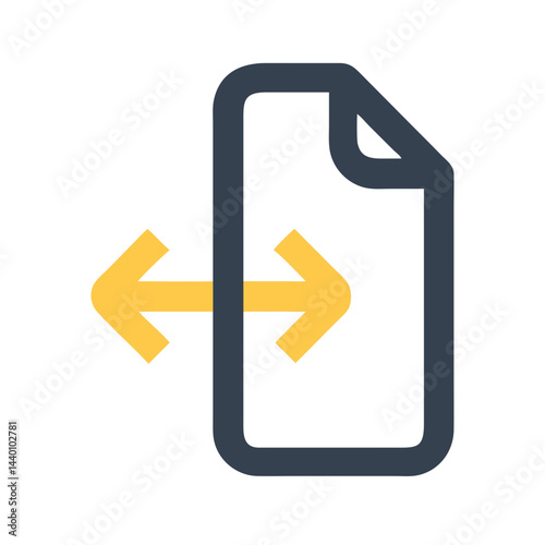 File Transfer Icon: Data Exchange and Information Sharing Concept