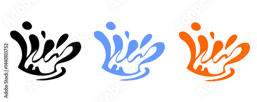 Bubble icons set. Soap foam symbols. Oxygen bubble, fizzy drink icon. Bubbles outline vector icons