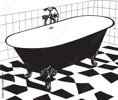 bath in a bathroom