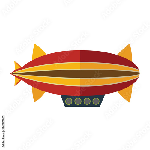 Blimp set icon isolated on white background