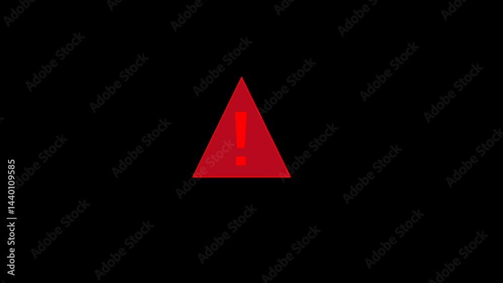 Warning Triangle Animation warning sign animation . danger warning sign with exclamation mark dark ...